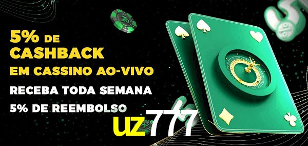 Promoções do cassino ao Vivo uz777
